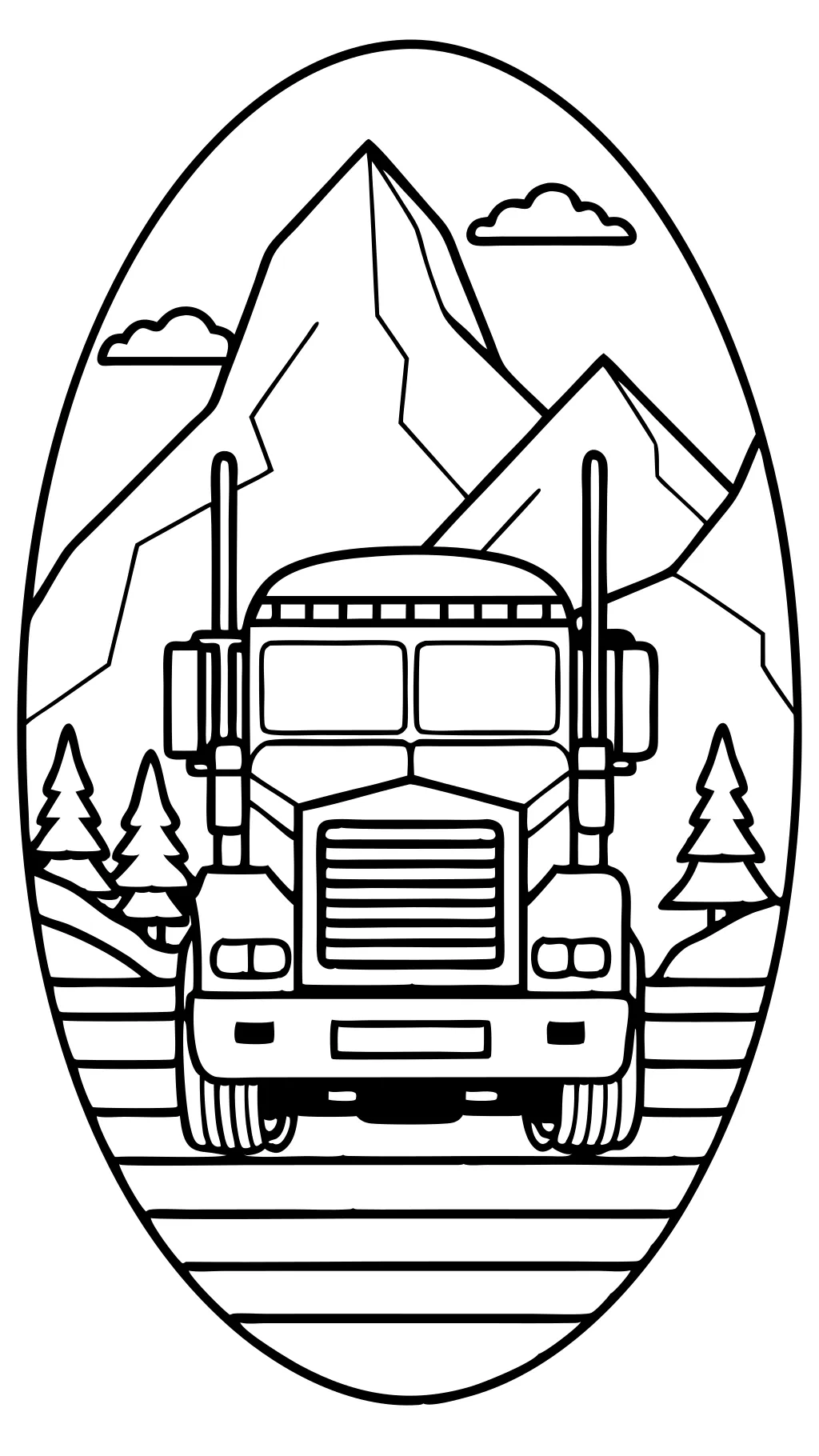 18 wheeler coloring pages